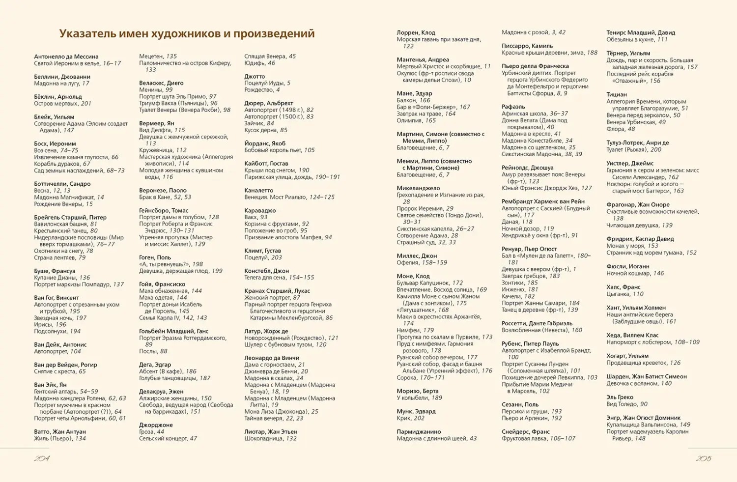 Развороты 1–2 — Шедевры европейских художников
