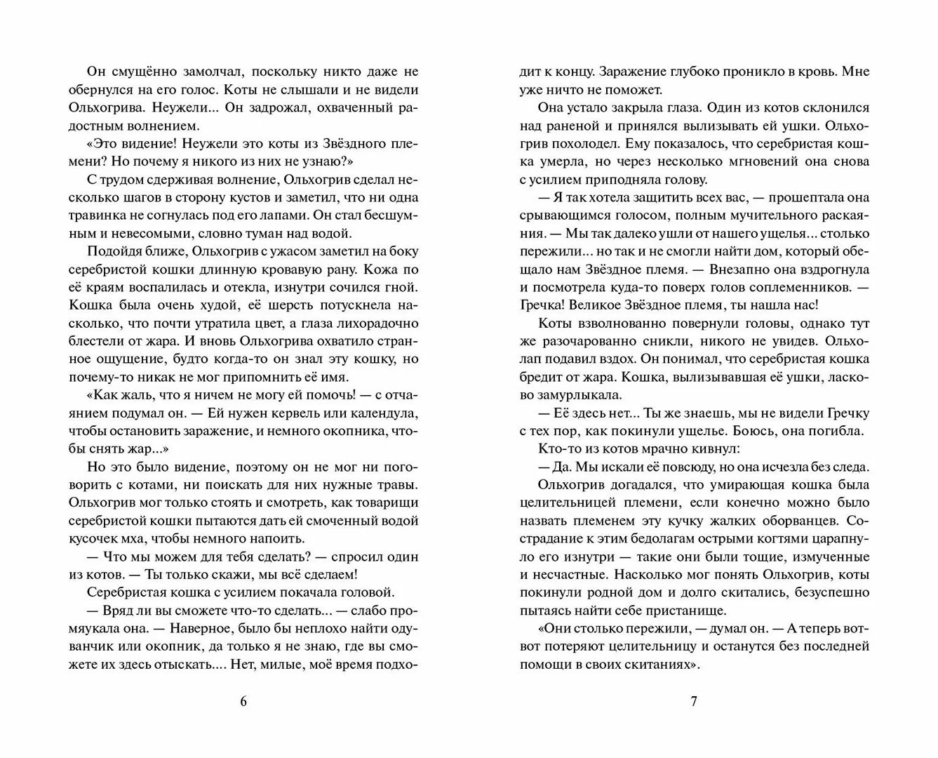 Развороты 3–4 — Коты-воители. Цикл "Видение теней". Расколотое неб