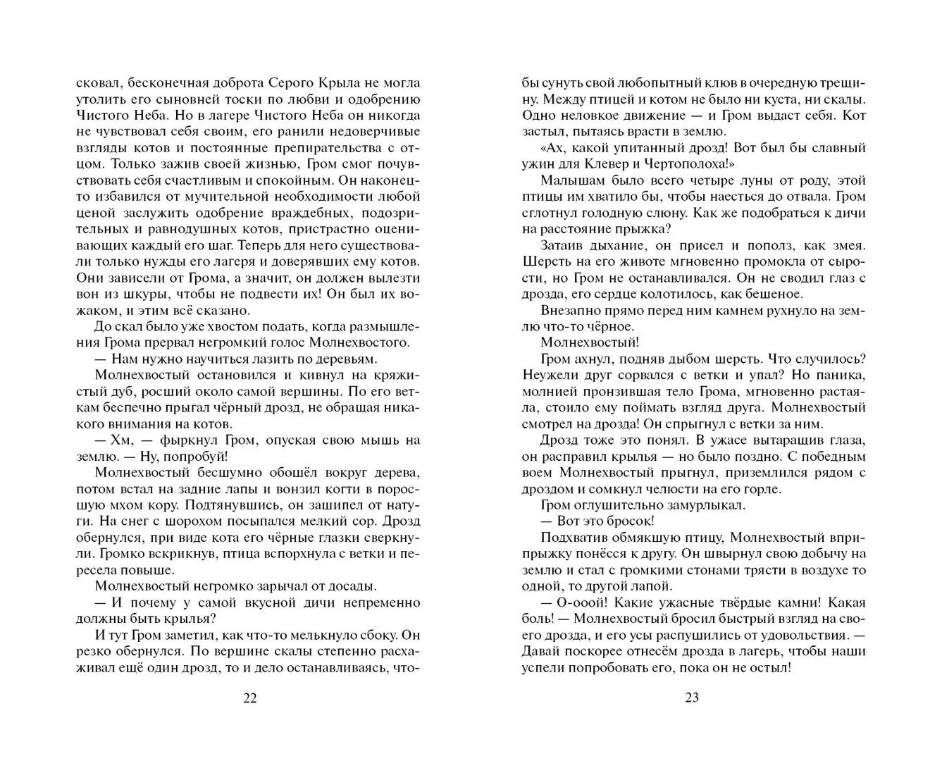 Развороты 1–2 — Коты-воители. Цикл "Начало племен". Звездная тропа